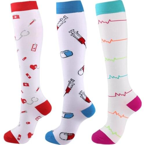 58 Styles Compression Stockings Knee High 20-30 Mmhg Fit For Medical Nureses Varicose Veins Edema Diabetes Nursing Circulation