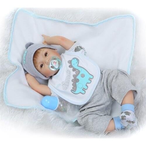 Reborn baby doll soft newborn bebe 22inch silicone vinyl doll playmate for children gift real alive bonecas