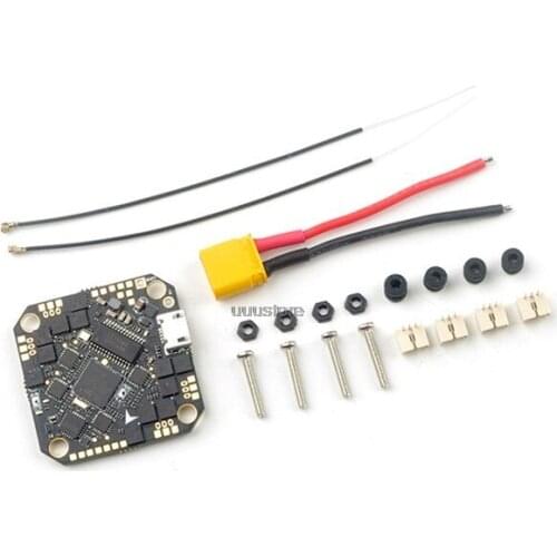 Happymodel CrazyF411 AIO F4 2-4S Flight Controller w/ Frsky Receiver & Built-in 20A BL_S ESC for RC FPV Racing Drone Toothpick
