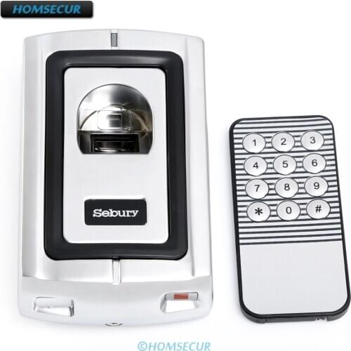 HOMSECUR Stainless Door Access Control System Fingerprint And Password Open The Door (Optional Sets with Various Locks)