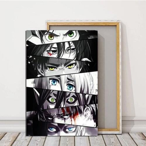 Japanese anime canvas painting character eyes dragon ball posters and prints print mural picture childrens room home decoration