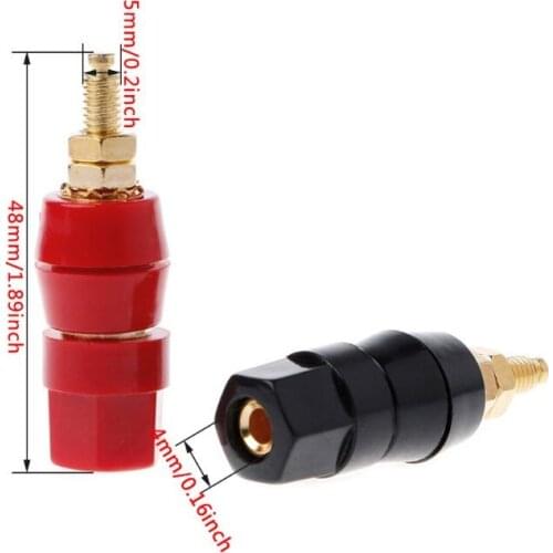 M17D Speaker Terminal 4mm Banana Plug Red and Black Connector Amplifier Binding