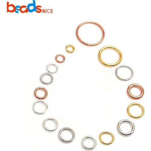 Beadsnice ID25635 Sterling Silver Jewelry Ring for Jewelry Making Colsed Jump Ring Accessories Supply