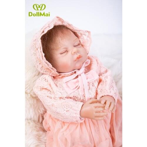 20" New Soft Silicone Reborn Dolls Toys Realistic Baby Newborn Babies Doll Toys For Kids Birthday Gift Bebes reborn