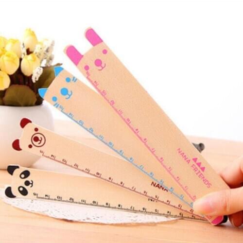 1PCS/lot Cute Animal design wooden Ruler Multifunction DIY Drawing Rulers wooden Bookmarker Ruler Kids' gift book mark