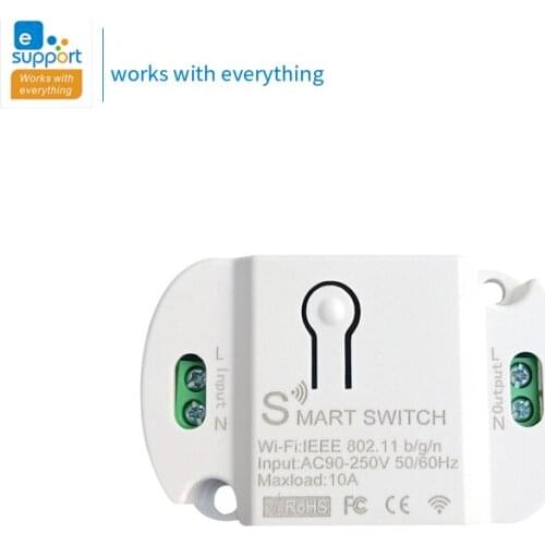 EWeLink Mini WiFi+Bluetooth+2.4G Remote Control Smart Switch Module Voice Control Work With Alexa Google Home Alice