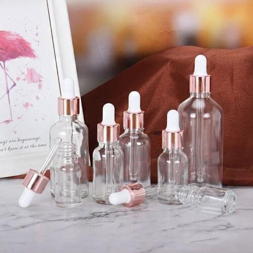Mini 5ml-100ml Transparent Glass Reagent Liquid Empty Cosmetic Bottle