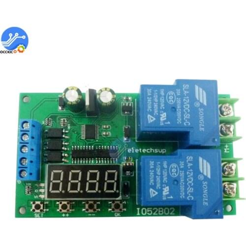 12V 30A Multifunction DC/AC Motor Controller Relay Board Forward Reverse Control Automatic Delay Cycle Start Stop Switch Module