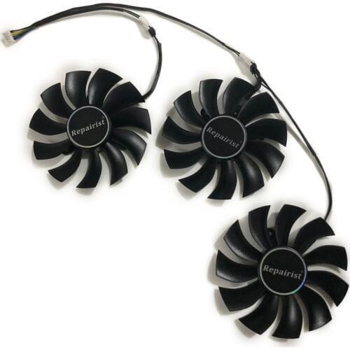 3Pcs/set GTX1080Ti GPU VGA Cooler Alternative Graphics Fan For EVGA GeForce GTX 1080 Ti FTW3 DT/ELITE/GAIMING Video Card Cooling