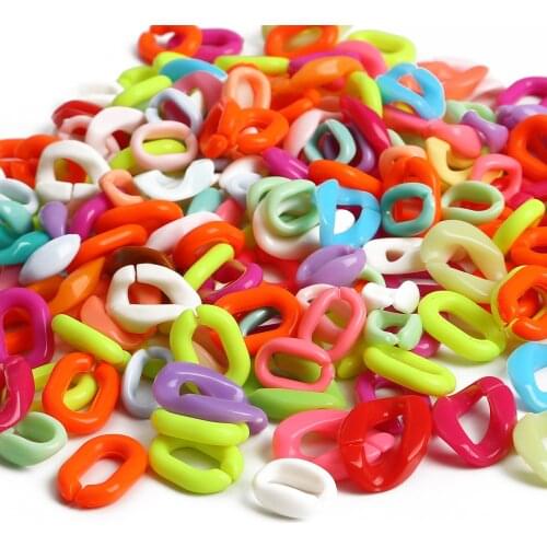 Wholesale Multi Color Acrylic Twisted Chains Assembled Parts Beads For DIY Jewelry Making Necklace Bracelet Eyeglasses Chains
