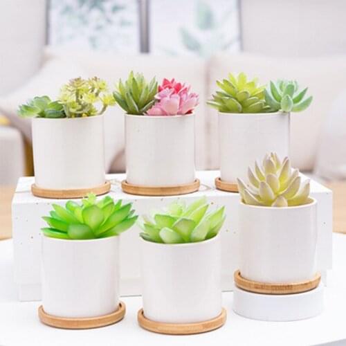 Straight Round Flower Pots Planter Indoor For Flowers Ceramic Succulent Potted Plants Flower Vase Decoration Home Bedroom
