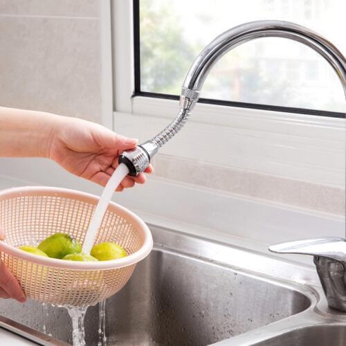 Adjustable 360 Rotating Faucet Extender Bubbler Splash-proof Valve Pressure Reducing Water Spout Water Saver Bathroom Kitchen