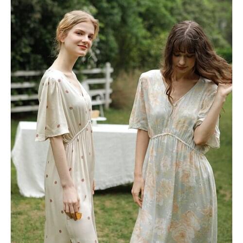 Женские атласные ночные сорочки Riowroun China At AliExpress