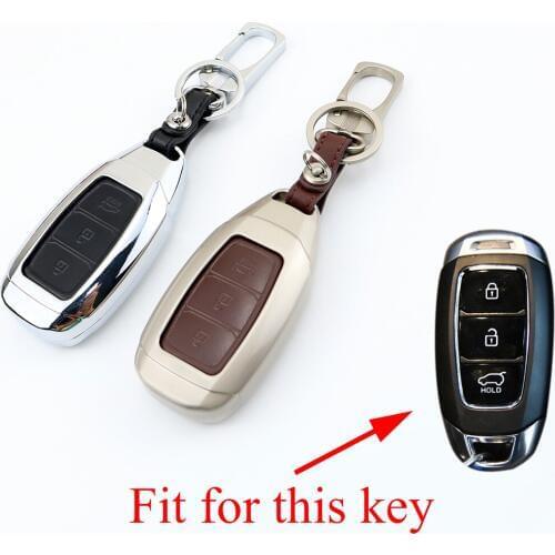 Key Bag Fit For Hyundai I30 IX35 Ig Solaris Azera Elantra Accent Santa Fe 2017 2018 Smart Key Fob Holder Case Cover Parts Trim