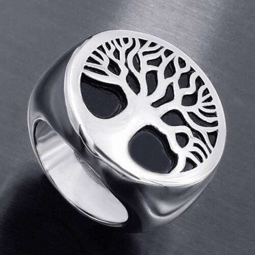 Vintage classic style tree of life mens ring party jewelry engagement wedding ring unique gift