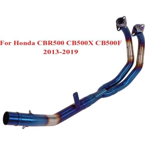 Motorcycle Exhaust System Front Connector Pipe Header Connection Link Pipe Slip on Exhaust Pipe for Honda CBR500R CB500X CB500F