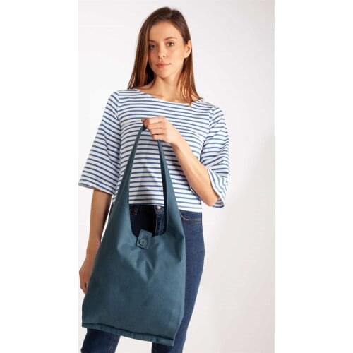 Womens %100 Cotton Fabric Soft Shoulder Bag Button Closure Stylish Look for your Everyday use, School, Mom and Baby, Beach Bag