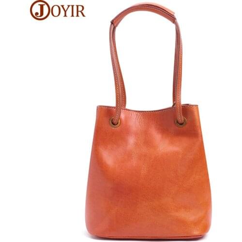 JOYIR Genuine Leather Women Handbag Ladies Hand Bag Female Crossbody Bags for Women Fashion Handbags and Purses Bucket Bags