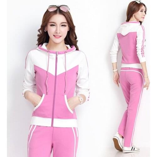 2PCS Women Sports Set Workout Sportswear Clothing Fitness Long Sleeve Hooded Patchwork Top High Waist Leggings Sports Suits 3XL