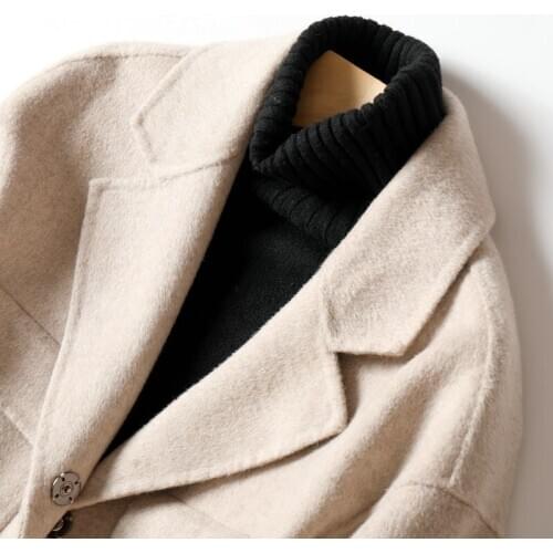 2020 Double-sided 100% Wool Coat Korean Female Jacket Short Coats and Jackets Women Overcoat Manteau Femme 200 KJ4073