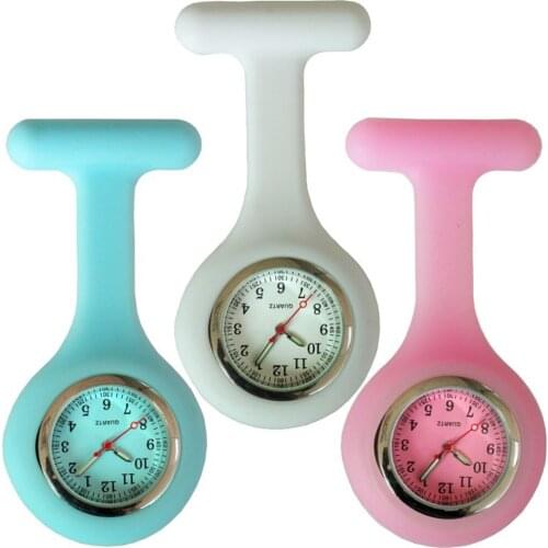 10pcs/lot Colorful doctor nurse silicone rubber watches FOB pocket watches hospital Medical personal women ladies clock watches