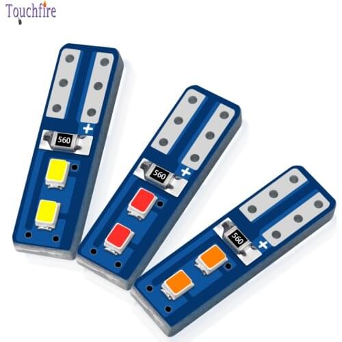 10pcs T5 led lamp w3w 2016SMD-4 led canbus car interior lights indicator panel heating wedge instrument automatic lamp 12v