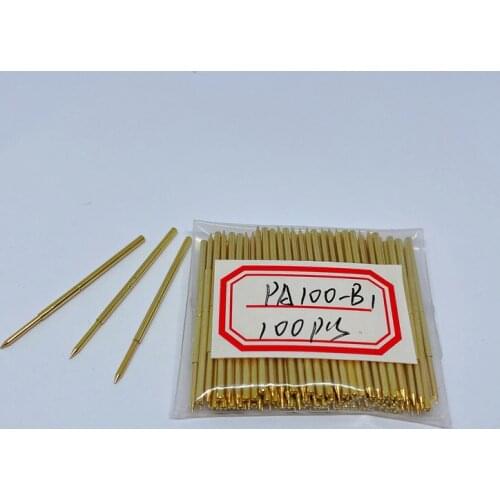 100 Stuks Metallic Messing Vergulde Compressie Test Pin PA100-B1 Diameter 1.36Mm Elektronische Thuis Universal Probe
