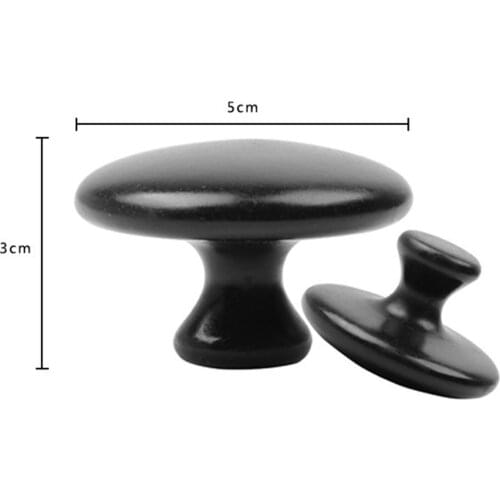 2pcs Black Basalt Stone Essential Oil Massage Mushroom Shape Spa Energy Stone for Body Face Massage Stone