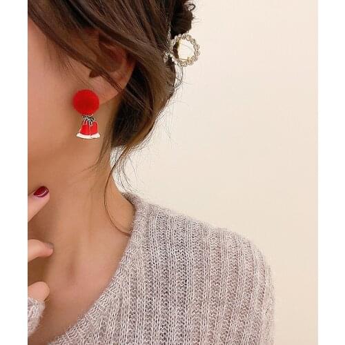 2020 Christmas all-match earrings new trendy Korean temperament personality tassel long earrings earrings autumn and winter hair