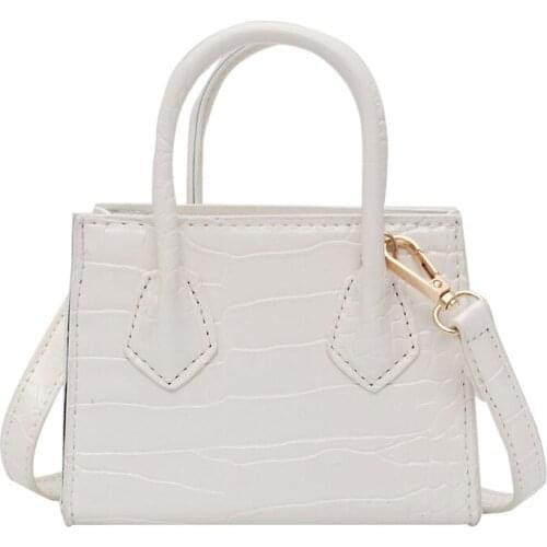 2021 Crocodile Pattern Shoulder Handbags Female Travel Lipstick Totes Super Mini Pu Leather Crossbody Bags for Women