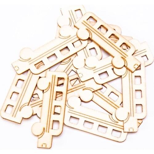 500PCS 50x22.5mm Wood School Bus Shaped Chips Emebellishments Cardmaking DIY Crafts Scrapbooking Home Christmas Decorations