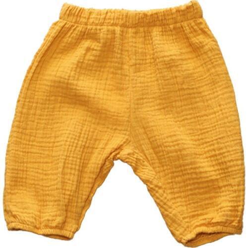 Baby Girls Boys Pants Summer Cotton Short Pants For Children Sports Casual Toddler Solid Trousers Long Pants Baby Clothes