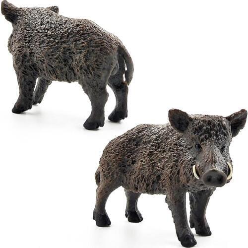 2.8inch Simulation Animal Toys Wild Life Wild Boar Figurine PVC Figures Wild Boar Model Action Figure Toys Figurine Dolls