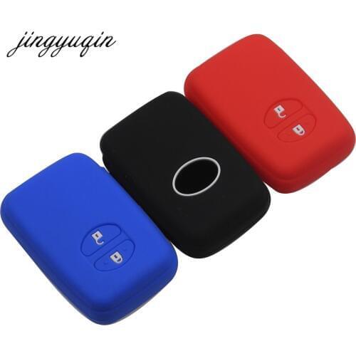 Jingyuqin 30pcs Silicone Key Fob Case for Toyota RAV4 Land Cruiser Camry Highlander Prado Prius Keyless Remote Cover 2 button