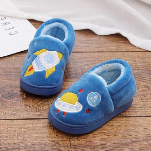 Cartoon Car Boys Slippers Swan Soft Shoes Winter Thickened Indoor Outdoor Pantuflas Non-slip Cotton Shoes Baby Girls pantufa