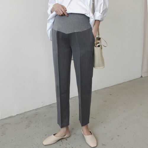 Autumn Pregnant Women Casual Nine Pants Elastic High Waist Trousers Pregnancy Pants Pregnant Women Maternity Elegant Trousers