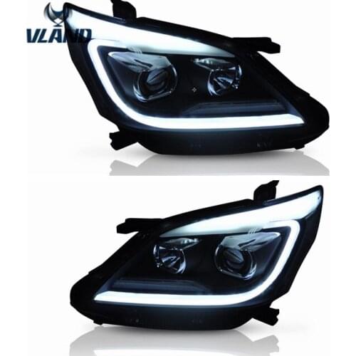 VLAND manufacturer for auto car accessory for head light for Innova LED Headlight 2012 2013 2014 2015 with moving turn signal