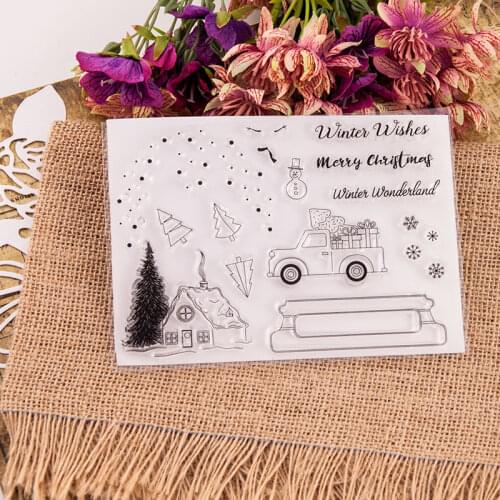 Snow season Clear Silicone Stamps for DIY Scrapbooking/Card Making/Kids Christmas Decoration Supplies Popular A2067