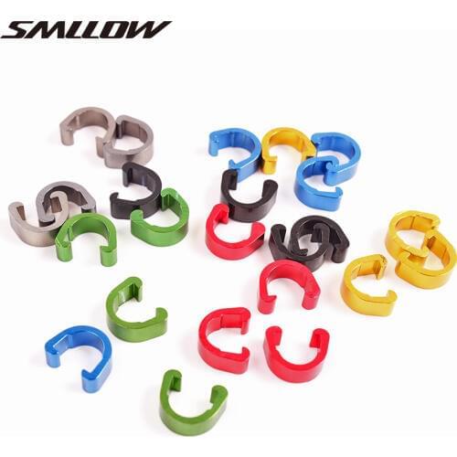 4PCS Aluminum Alloy Bicycle C Type Buckle For MTB Road Bike Disc Brake Cable Frame Organizer Line Pipe Clip