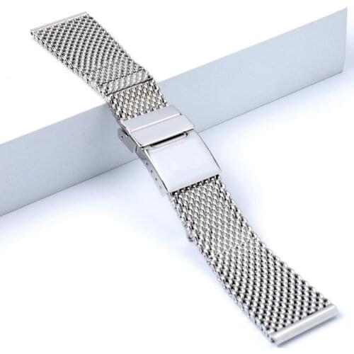 Top brand watch band 316L stainless steel watchband for Breitling strap Wristband with folding buckle 22mm 24mm silver