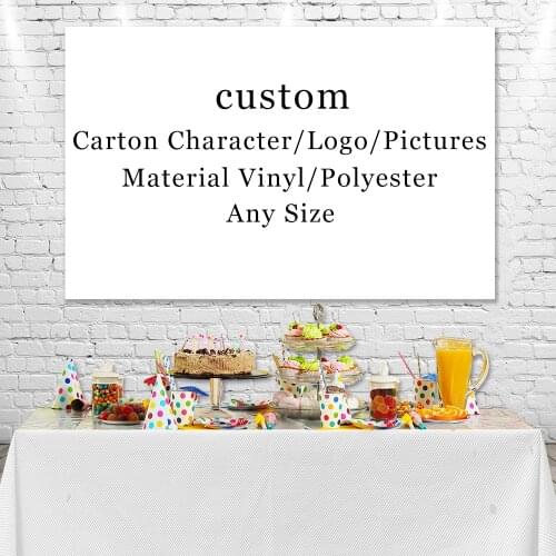Sensfun Custom Carton Character Logo Picture Photo Background Birthday Party Decor Impersonation Banner