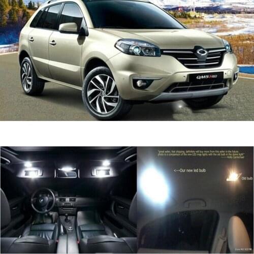 LED Interior Car Lights For Renault QM5 neo room/vanity mirror/glove box/trunk/license plate bulb lamp error free 13pc