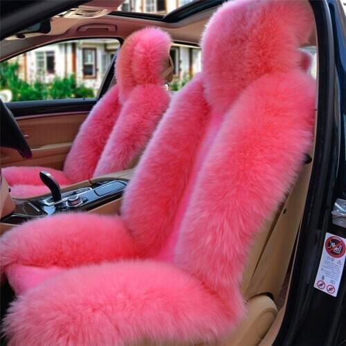 Universal Car Seat Cushion Australian Genuine Sheepskin Car Front + Back Seat Cover