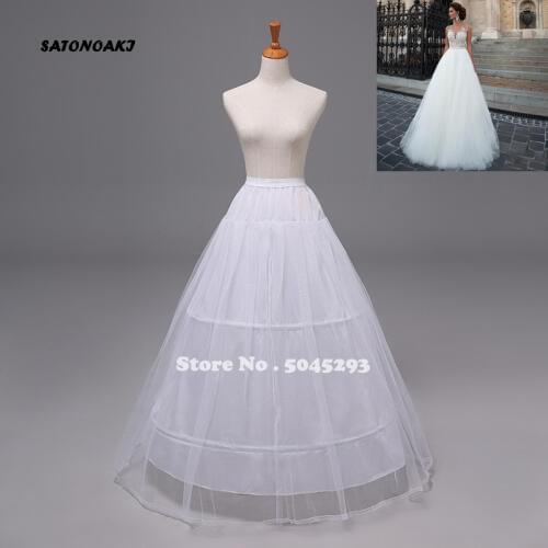 High Quality Cheap White 3 Hoops Petticoat Crinoline Slip Underskirt For Wedding Dress Lolita Accessories Online Shop Undefined