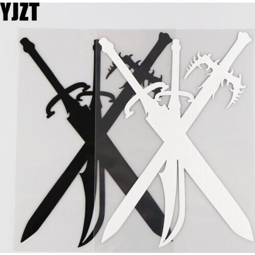 YJZT 12.8CM*18.1CM Sword Creative Pattern Car Stickers Vinyl Decals Personalized Decoration 1A-0269