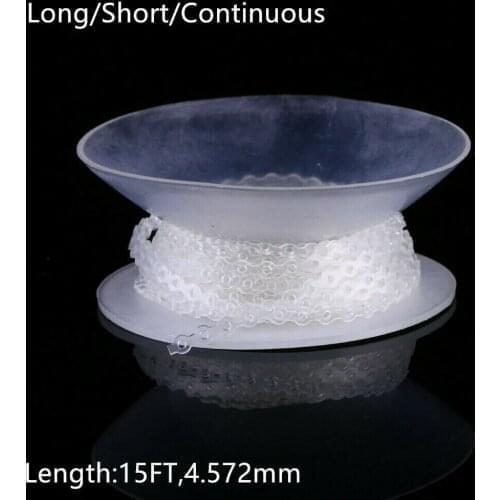 1-20Rolls Dental Orthodontic Elastics Ultra Rubber Power Chain Long Clear