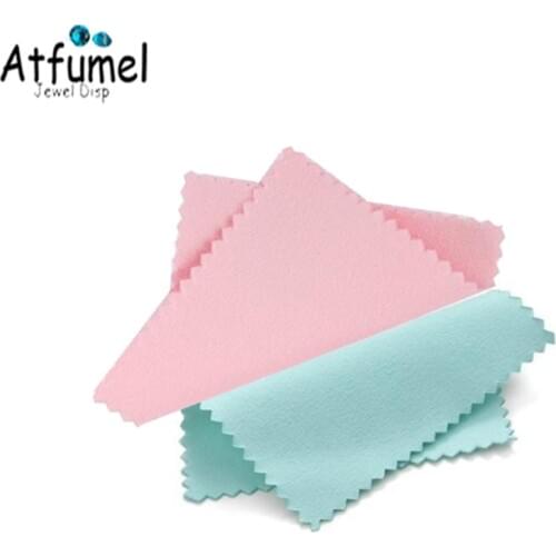 10 Pcs Polish Cleaning Polishing Cloth Silver Cleaning Wiping Cloth Jewelry Suede Maintenance Jewelry Ornament Anti Tarnish Tool