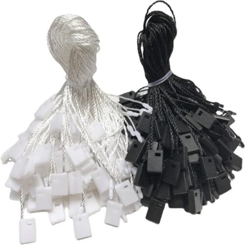 1000pcs/lot black hang tag string in apparel hang tag strings cord for garment stringing price hangtag or seal tag NL848
