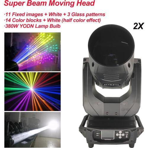 2Pcs/Lot 380W Super Beam Zoom Moving Head Light Strong Beam Spot Large Stage Effect Light For Party Bar Disco DJ Light Equipment