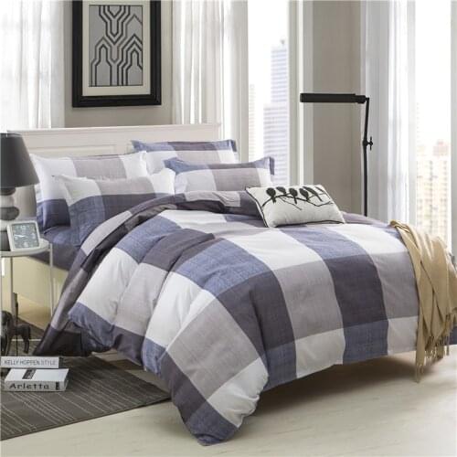Bedding printed check stripe, sheets, quilt cover, 3-4 pieces, full size bed (US/UK/Australia/France/Japan) specifications